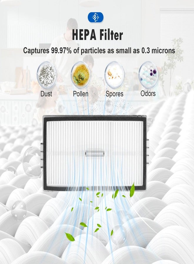 AnDongo 28 Pack Replacement Accessories for Roborock Saros 10R / Qrevo CurvX Robot Vacuum Cleaner, 2 Pairs Mainbrush 6 Side Brush 4 Filter 6 Mop Pads 6 Dust Bags 1 Cleaning Brush 1 Screwdriver - Image 5